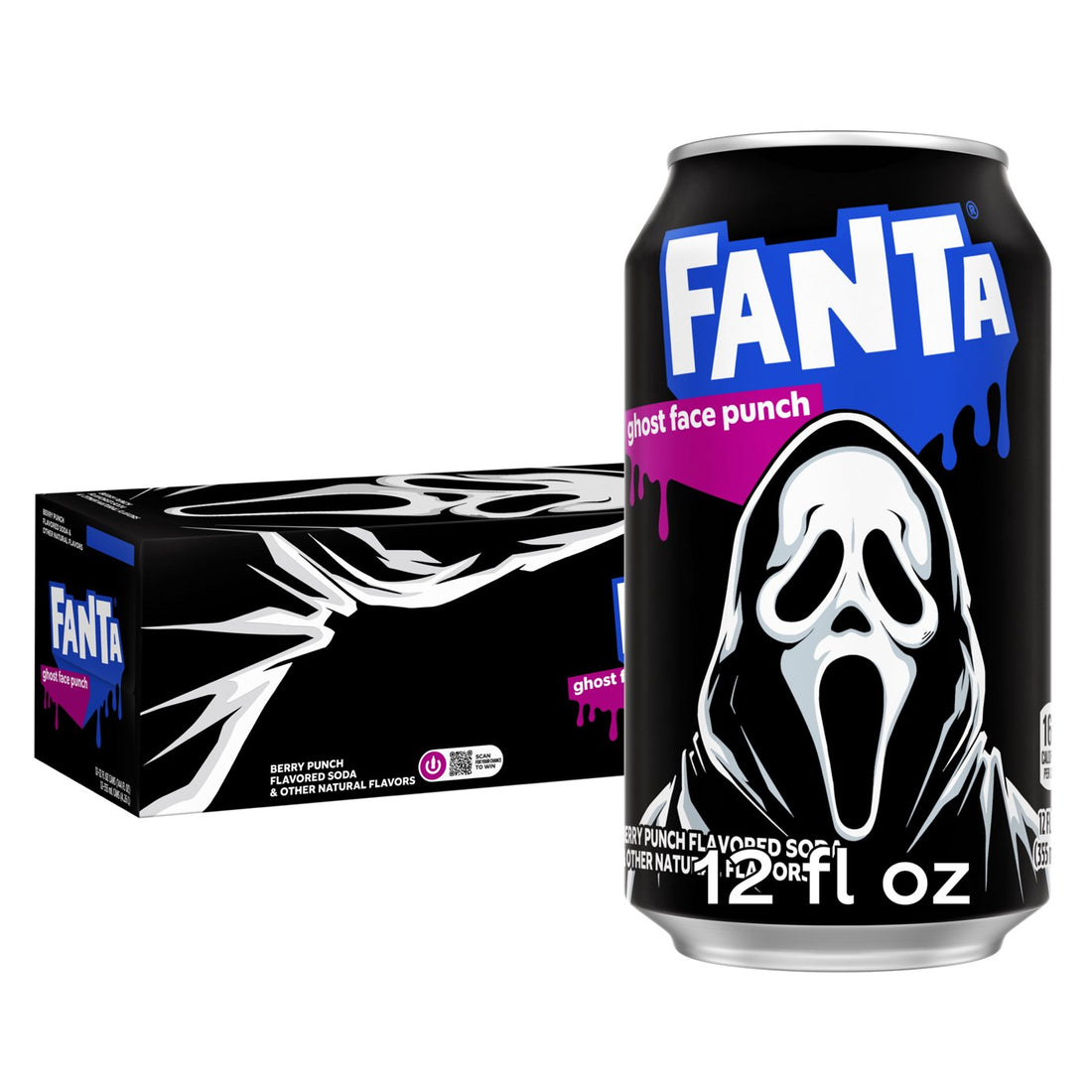 Fanta Ghost Face Punch 12 Pack 12 oz Cans