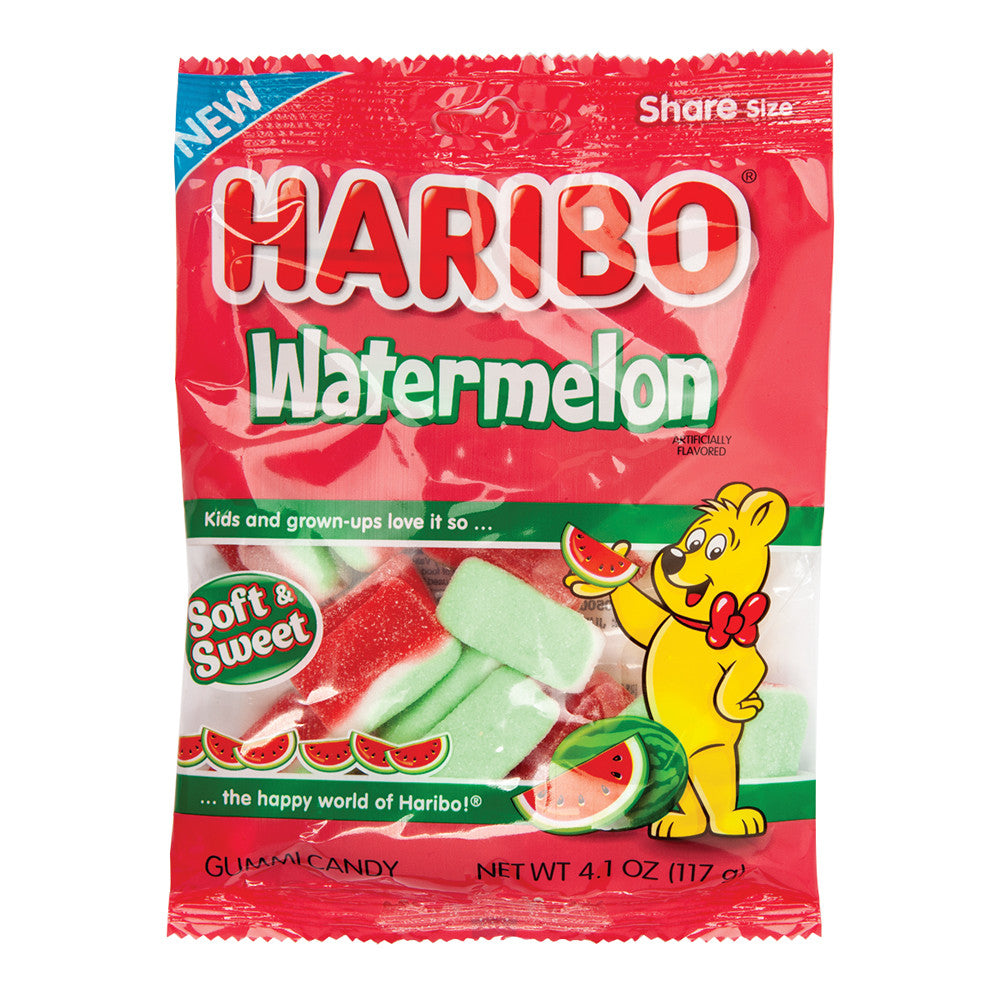 Haribo Watermelon Gummi Candy 4.1 oz Peg Bag