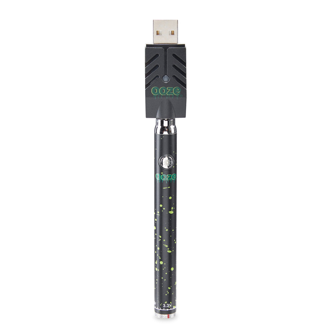 Ooze Twist Slim Pen 320mAh Battery - Green Splatter (Black/Green)