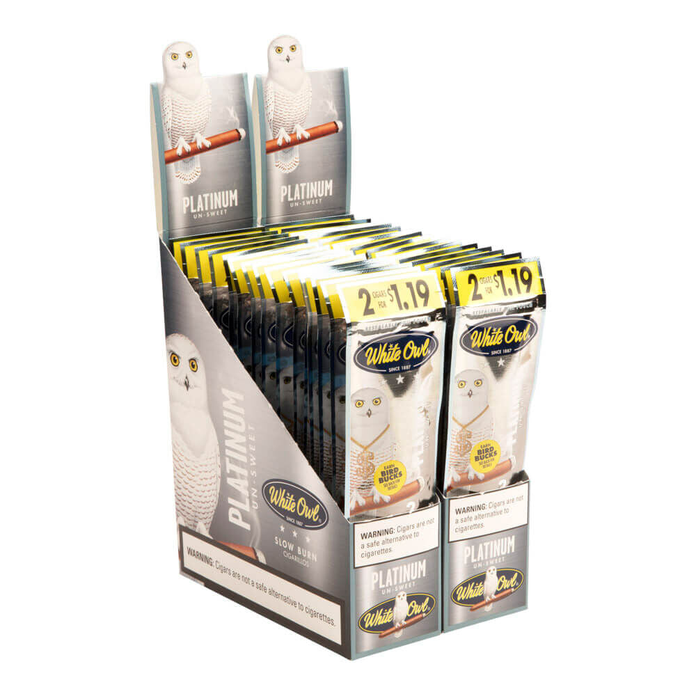 White Owl Platinum Cigarillos 2-Pack Carton