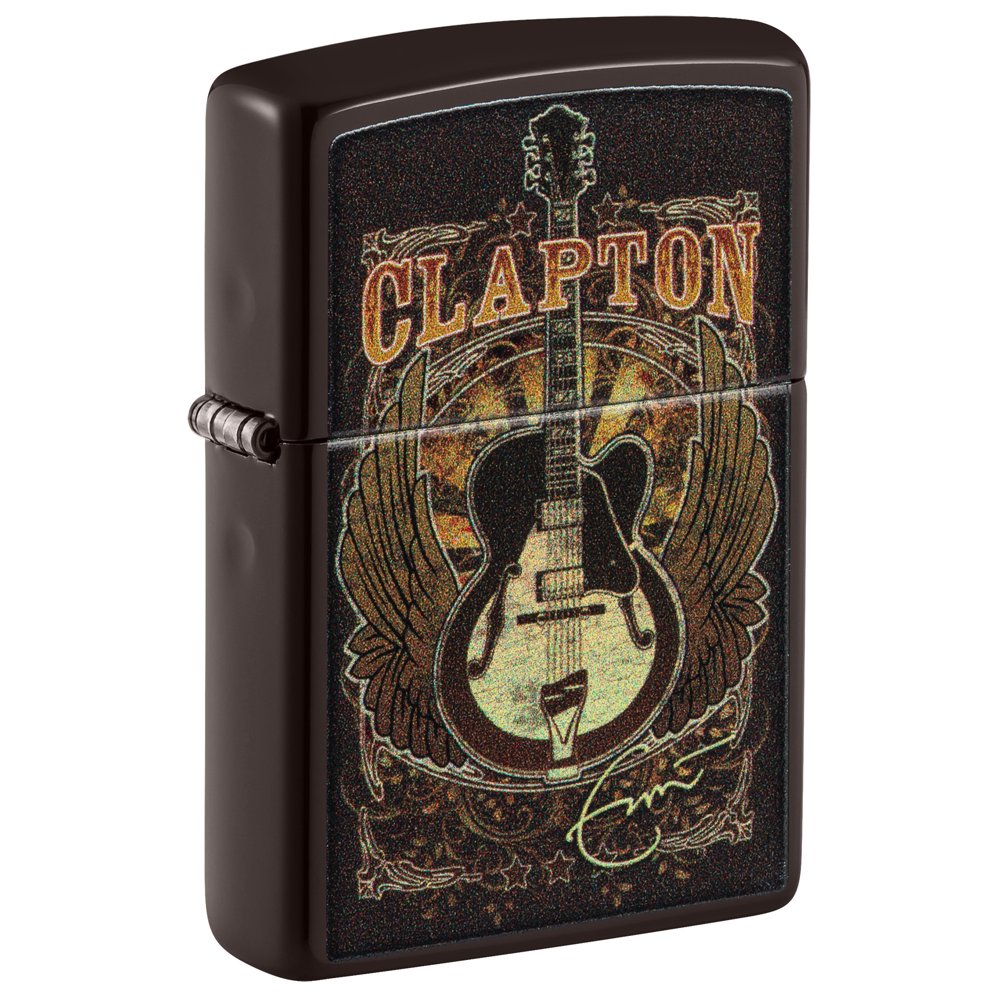 Zippo Eric Clapton Guitar Design Brown Lighter