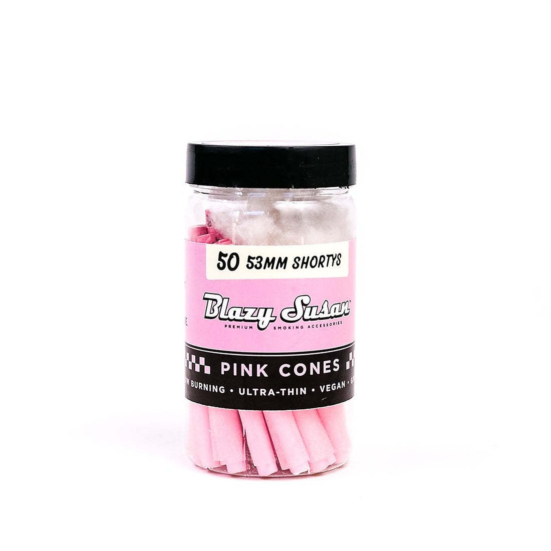 Blazy Susan Pink 53mm Shorty Pre-Rolled Cones 50ct